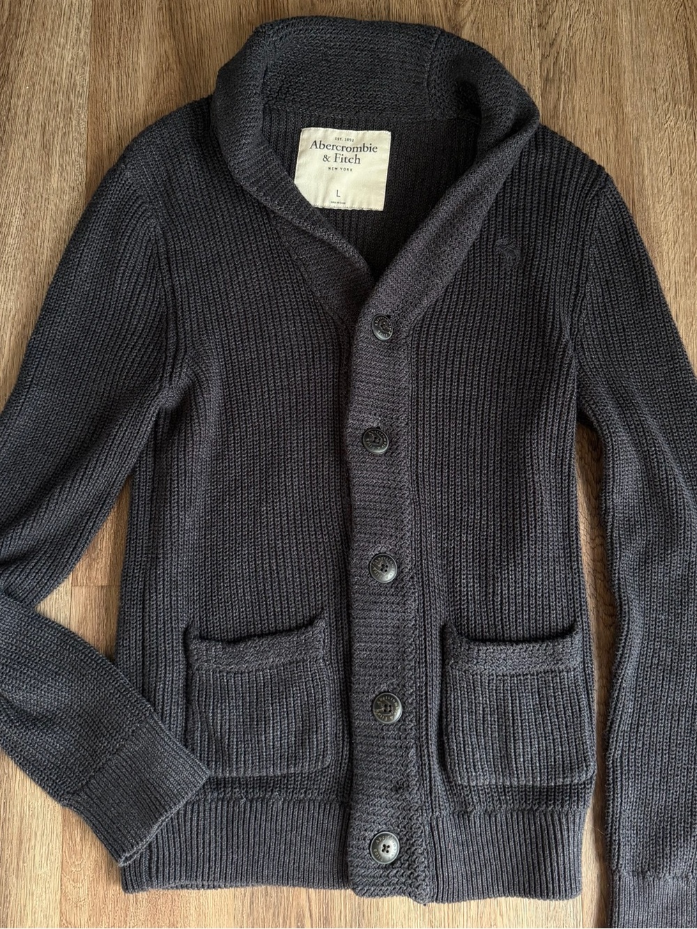 Vtg 90s Y2K Abercrombie & Fitch Mens Cardigan Sweater